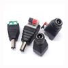 5pcs DC Male Female Power Connector 5.5*2.1mm Plug Positive Negative To Solderless Pressure Terminal LED Wiring Connector