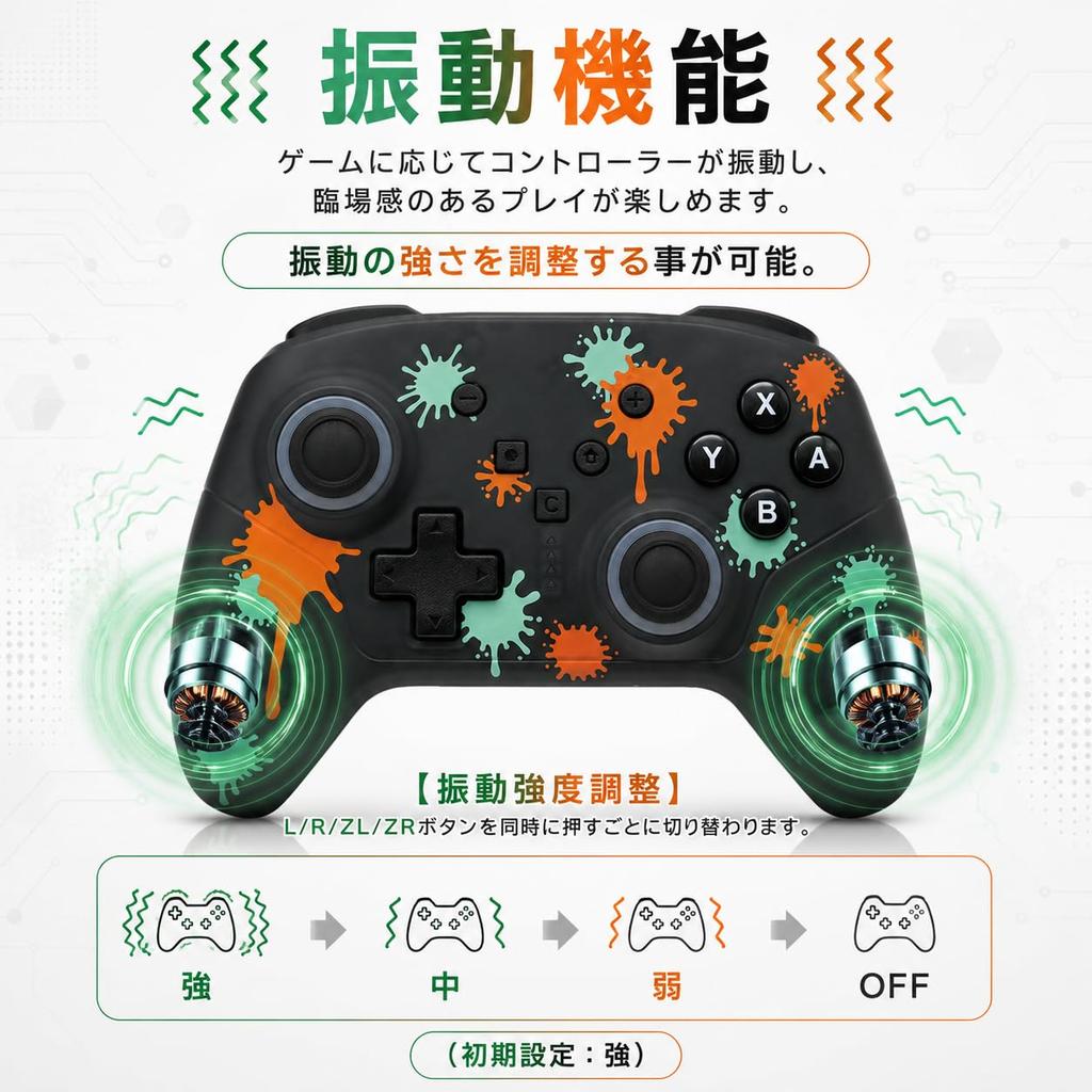 Беспроводной контроллер Eramd для Switch 2 Совместим с Switch Проводное и беспроводное подключение Особенности Турбо Макро Гироскоп и Спящий режим/Пробуждение (Скелетная краска)