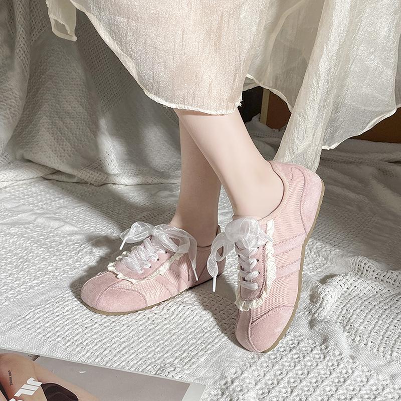 Кроссовки женские в стиле балета с квадратной головкой, немецкие, модные, универсальные, удобные, дышащие, повседневные, спортивные, на плоской подошве, туфли Gump