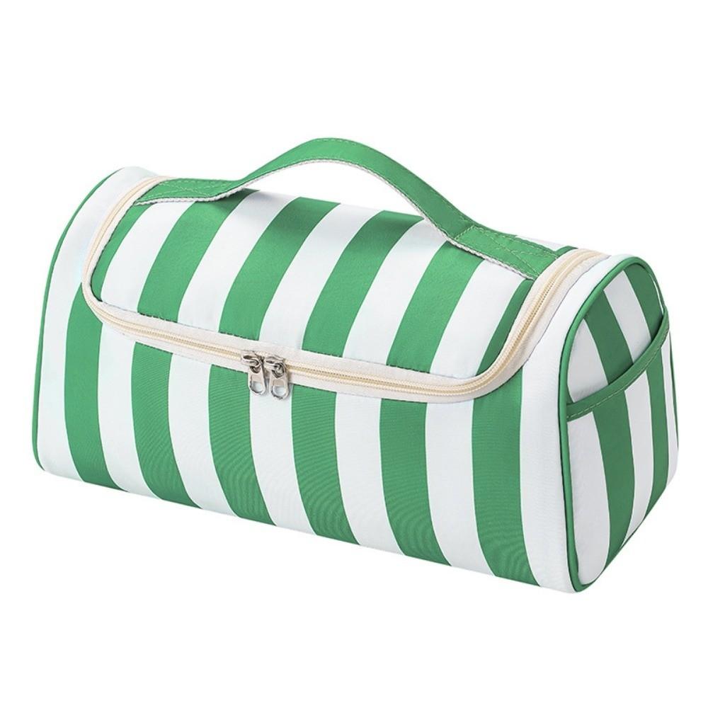 Striped Travel Storage Case Large Capacity Makeup Organizer Bag Travel Toiletry Bag Home Storage