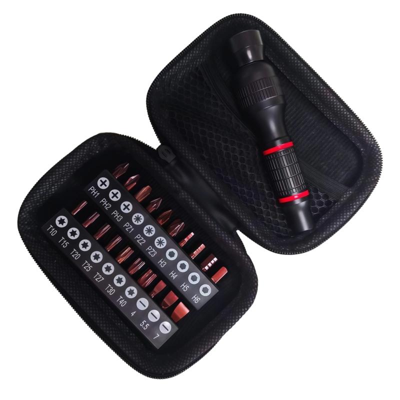 Многофункциональный набор отверток Рукоятка из алюминиевого сплава Универсальный интерфейс 6,35 мм Набор бит разного размера Длина 25 мм Набор инструментов