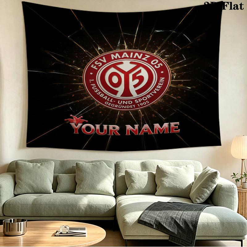 Custom Name Mainz 05 Printed Tapestry – Wall Hanging for Bedrooms, Dorms, and Home Decor
