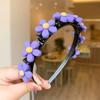 Korean Double Bangs Hairpin Hairband Colorful Flower Kids Teeth Headband  Hair Accessories