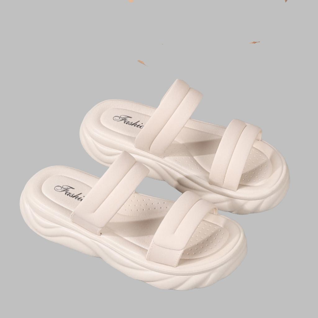 Модные женские шлепанцы на платформе, летние, толстая подошва, нескользящие, мягкие, пляжные тапочки, повседневные, сандалии для отдыха на открытом воздухе