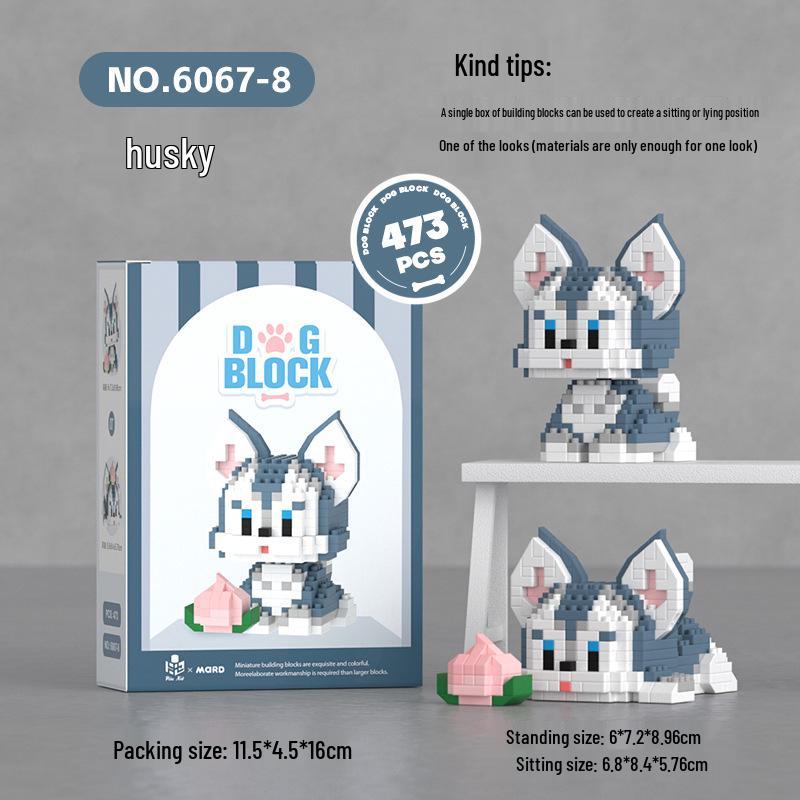 Micro Particle Pet Building Blocks - Cute Dog & Cat Toy Compatible with LEGO