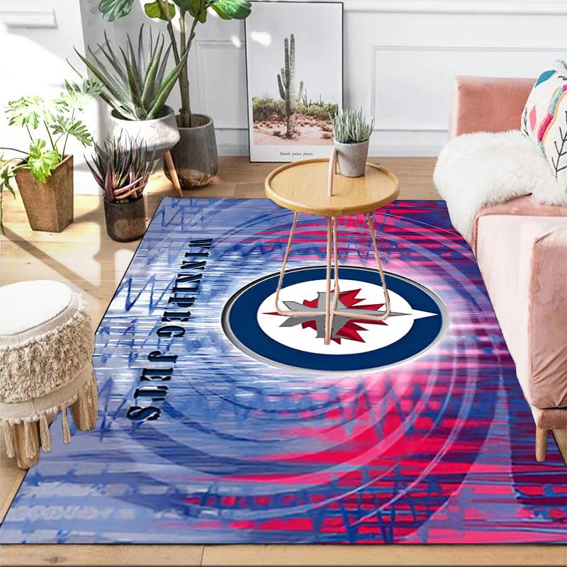 Jets Hockey Team Area Rug Suitable for Indoor And Outdoor,Carpets for Kitchens, Homes, Offices, Living Rooms,Home Decor,Christmas Gift