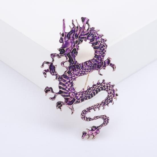 Эмалированная брошь с капающим маслом, китайский десантный дракон, властный могучий мужской и женский брошь для пальто, аксессуары