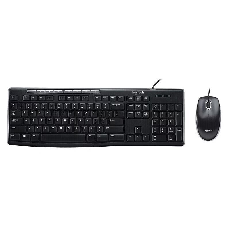 Logitech MK200 Полноразмерный проводной комплект клавиатуры и мыши