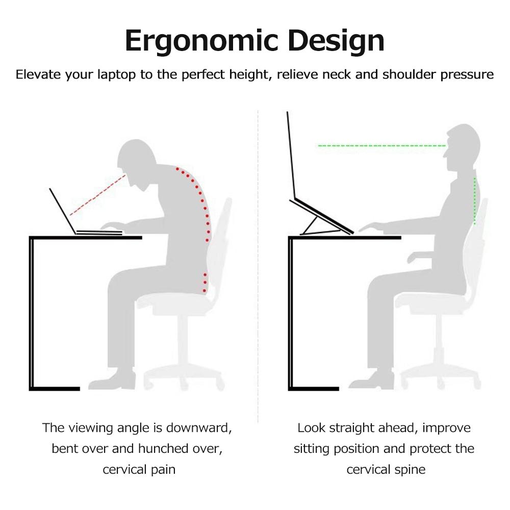 Регулируемая подставка для ноутбука с 6 передачами, портативный складной нескользящий кронштейн из алюминиевого сплава для ноутбука и планшета