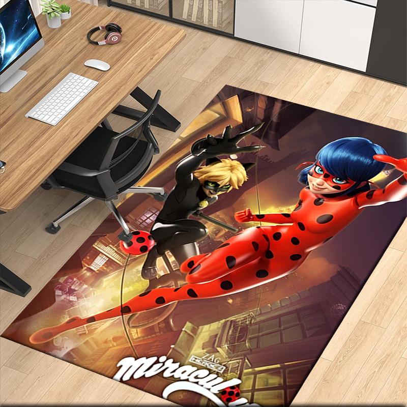 Ladybug Printed Carpetrugfor Office Chair Living Room Bedroom Kitchen Room Decor Gifts