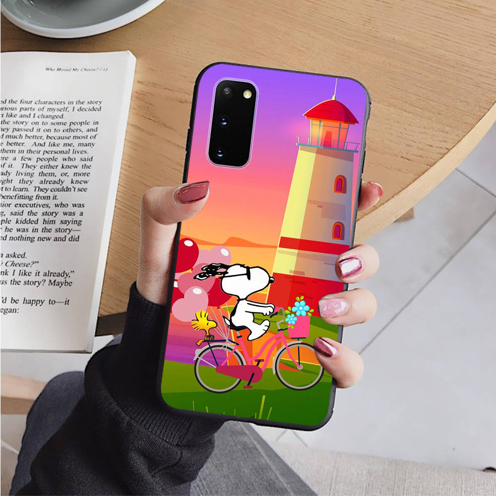 AN11 Snoopy Black Case for Xiaomi Poco X6 M5 M6 F5 F6 F1 C65 C55 C50 C51 C40 Redmi Note 7 8 14C A3X 13C 12C 11 10A 9C Pro Sofe Cover