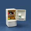 Dollhouse Miniature Kitchen White Wooden Fridge Refrigerator Freezer Kids Toy
