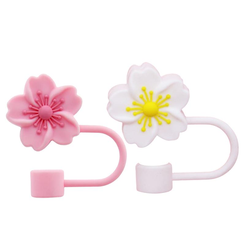 1 шт. Крышки для соломинок с цветком бегонии 10 мм Силиконовые наконечники для соломинок Крышки Многоразовый пыленепроницаемый топпер для соломинки для чашки Декор для вечеринки