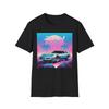 Ретро C4 Corvette ZR-1 90-х Vaporwave Неоновая Пальма Графическая Футболка