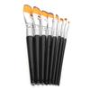8Pcs Artist Paint Brush Set Nylon Hair Brushes for Oil Acrylic Watercolor Painting