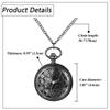 Pocket Watch Gear Skeleton Rome Analog Display Waterproof Pocket Watch Pendant Necklace Chain Birthday Anniversary Christmas Day Present Antique -