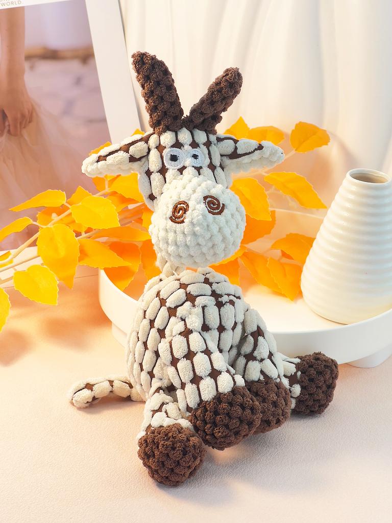 A Corn Plush Donkey and Dog Toy That Is Resistant To Biting and Grinding Teeth. A Pet Plush Toy That Emits Sound and Interacts W