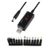 Кабель-усилитель USB на DC5.5 DC5V на 9V 12V с 13 адаптерами. Широкая совместимость с различными электронными устройствами.