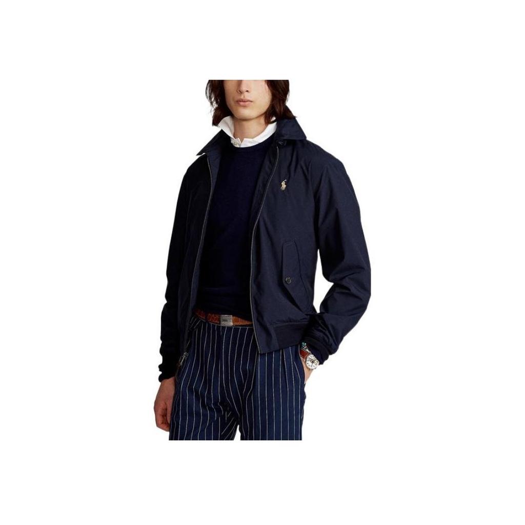 Polo Ralph Lauren FW22 Logo Print Polo Long Sleeve Jacket Men Jacket Navy-Blue MNPOOTW16020541-410