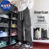NASA MARVEL Men's Loose Straight Cargo Pants