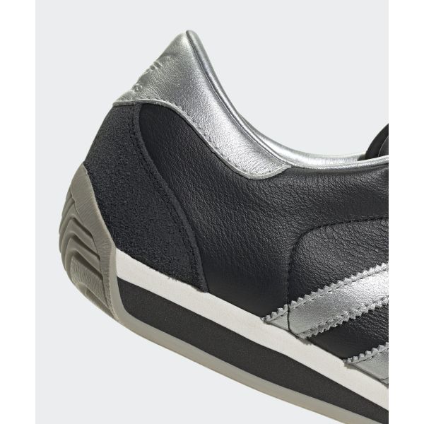 Adidas Originals Country 2 Comfortable Non-Slip Durable Low-Top Running Shoes Unisex Sneakers Black Silver JH5601