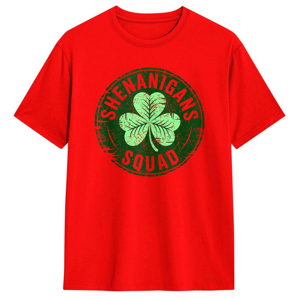 Oversized T Shirt Summer Shenanigans Squad St Patricks Paddys Pattys Day Hip Hop T Shirts Cotton Unisex Casual Hot Sale Clothes