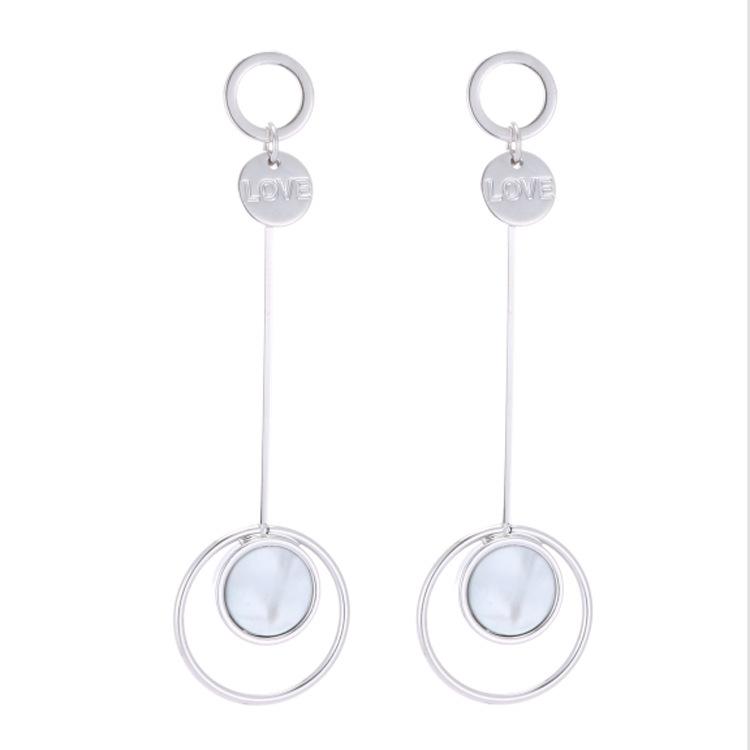 Асимметричные серьги-кисточки из жемчуга в корейском стиле с серебряной иглой S925