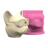 Dog Head Flower Pots Mold Epoxy Resin Molds Pen Holder Candle Holder Cement Planter Silicone Mould Home Decorations