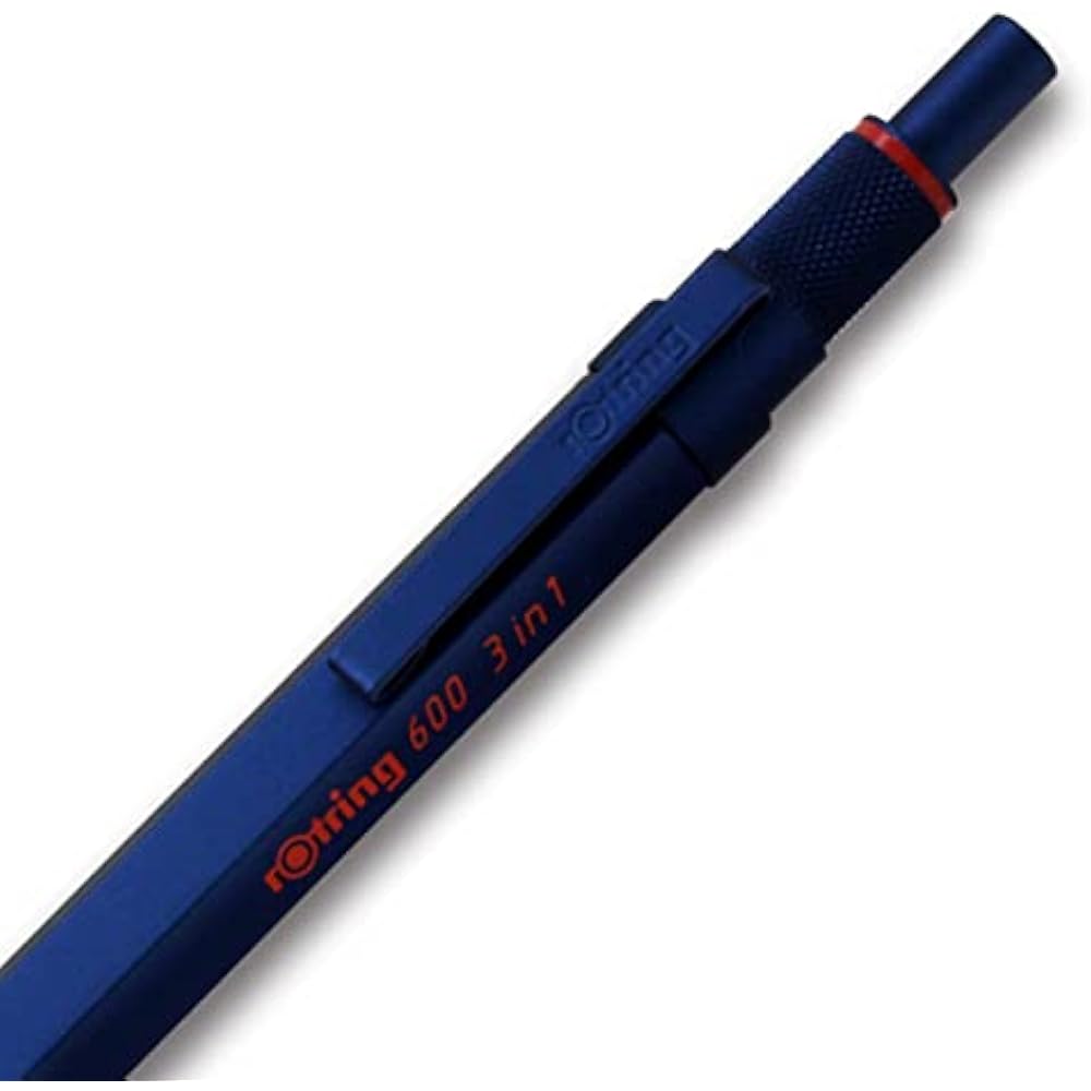 RotRing Rotling Multifunction Pen 600 Iron Blue 3 in 1 Ballpoint Pen 2 Colors (Red Black) & Mecha...