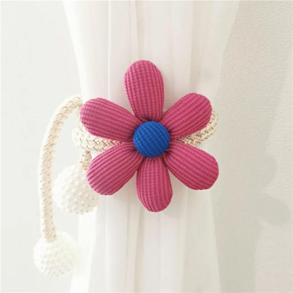 1PC Flower Shape Curtain Buckle Clip Magnetic Buckle Curtain Holders Kids Room