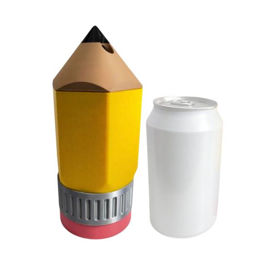 Novelty Pencil Can Holder, Insulated Sleeve for 12oz Beverage, Funny Drink Cooler for BBQ Party, Gift for Teacher Men