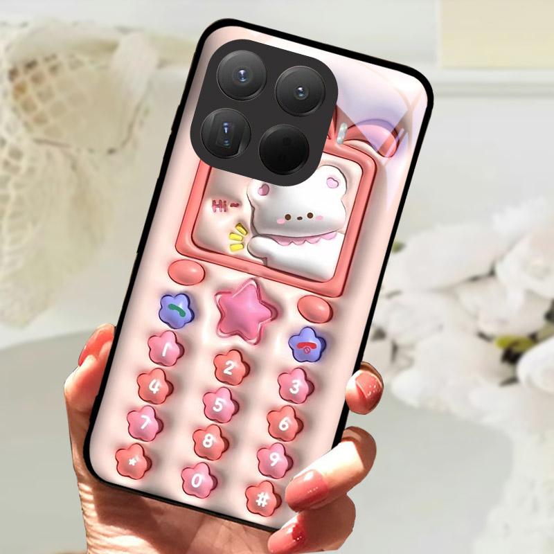 Чехол для Xiaomi 15T Pro Модный Закаленное Стекло Задняя Крышка Телефона Для Xiaomi 15TPro 15 T Xiaomi15T Защитный Чехол Fundas Coque