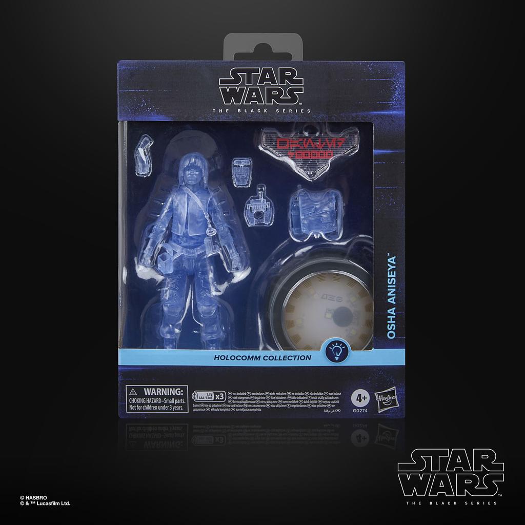 Star Wars Black Series Holocom Collection OSHA Aniseya Collectible 6-Inch Action Figure with Light-Up Holopack