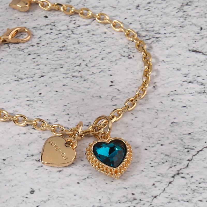 Корейская версия Корейский персонализированный браслет любви ins нишевый инкрустированный бриллиантами браслет с английским алфавитом универсальные украшения интернет-знаменитости