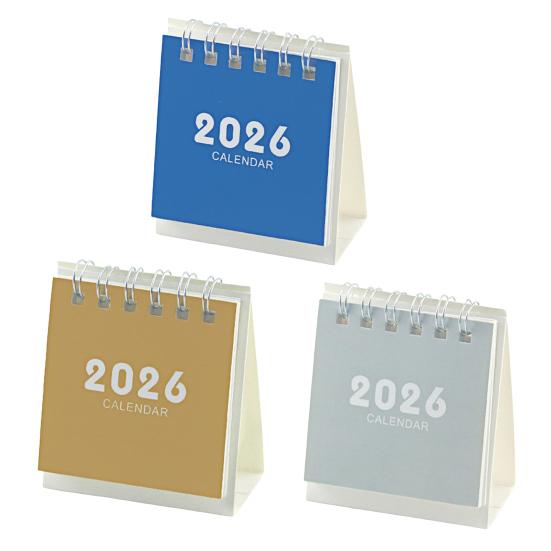 2026 Mini Desktop Calendar Cute Cartoon Desk Planner with Spiral Binding Small Planning Notebook