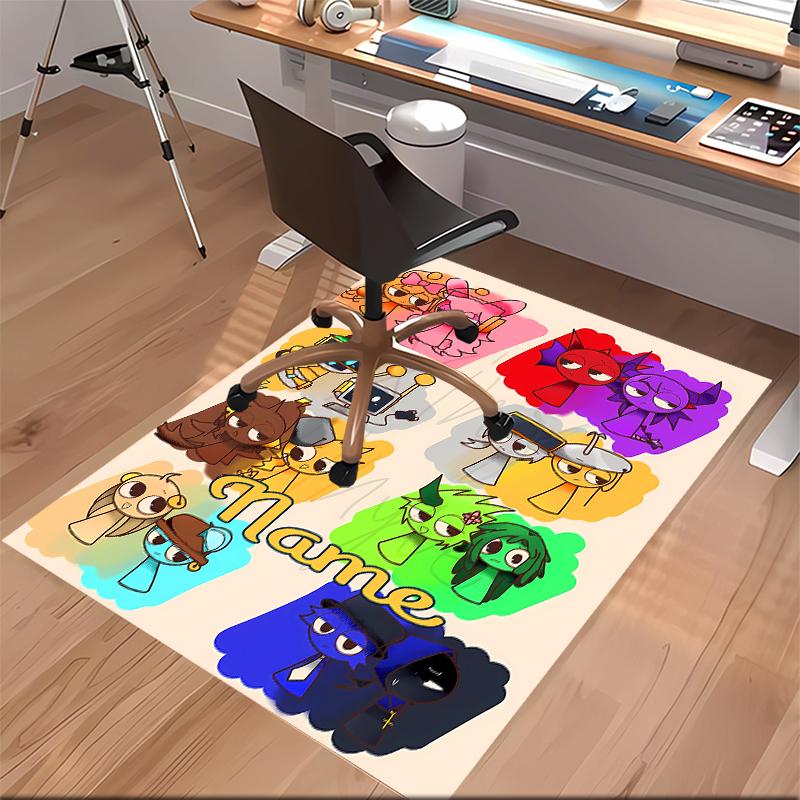 Custom personalization Game Sprunki Print Area Rug - Soft, Washable Non-Slip Indoor Mat,Living Room,Home&Office Decorative Rug