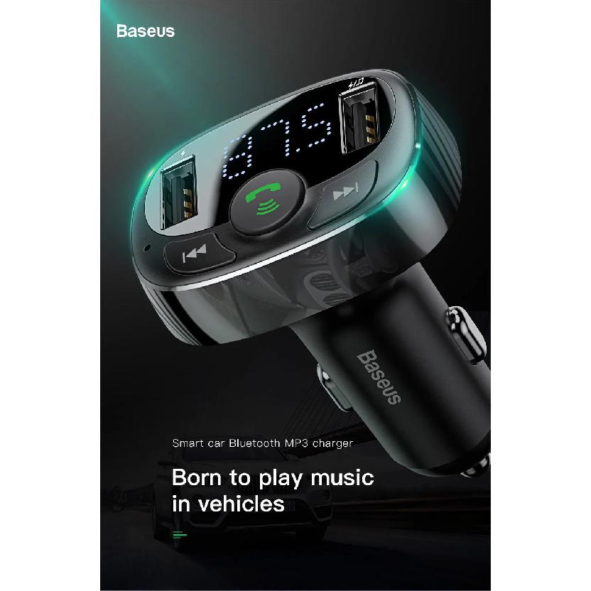 Baseus FM-передатчик Bluetooth Aux Аудио MP3-плеер FM-радио Двойной USB Быстрая зарядка Автомобильное зарядное устройство FM-модулятор Hands-free Автомобильный комплект