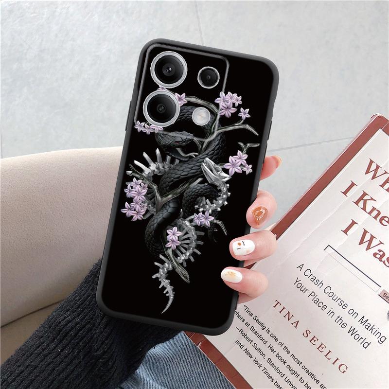 Мягкий черный силиконовый чехол для телефона с рисунком кошки и животного для Xiaomi Redmi Camera, противоударный защитный резиновый бампер для Redmi Note 13 Pro 13C, чехлы