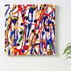 Pop Colorful Art Panel 57cm x 57cm L Size Made in Japan Poster Stylish Interior Decor Living Room Modern Street Art Fabric Panel pop-0050-L