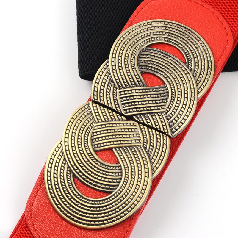 Korean Women's Wide Decorative Elastic Waist Belt - Stretchy, Simple, Versatile Waist-Cinching Accessory