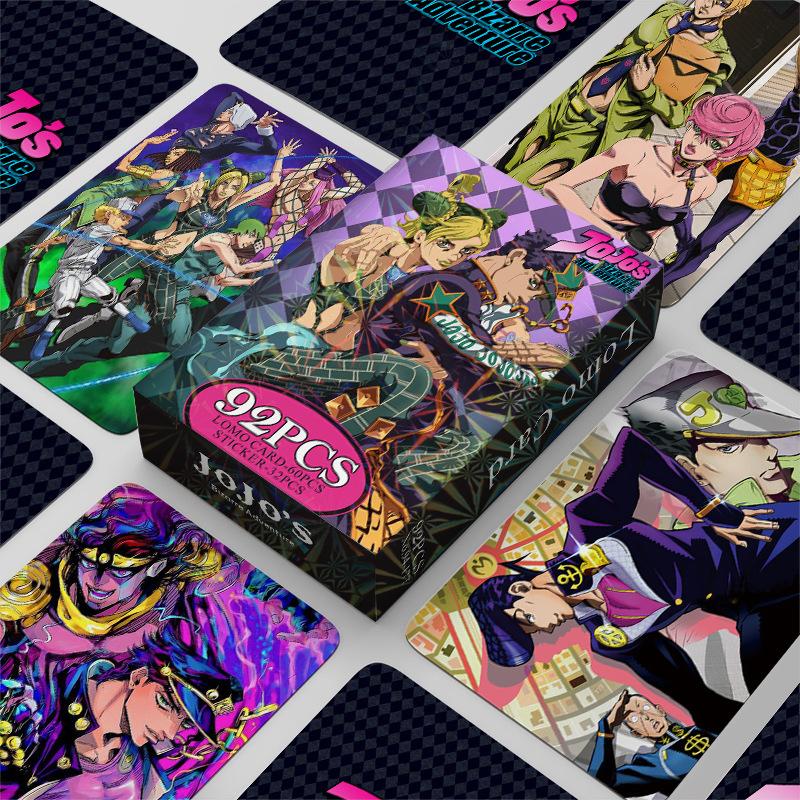 92 шт. Аниме JoJo Lomo Карта Двусторонняя Цветная печать HD Коллекционная карточка с картинками Подарки