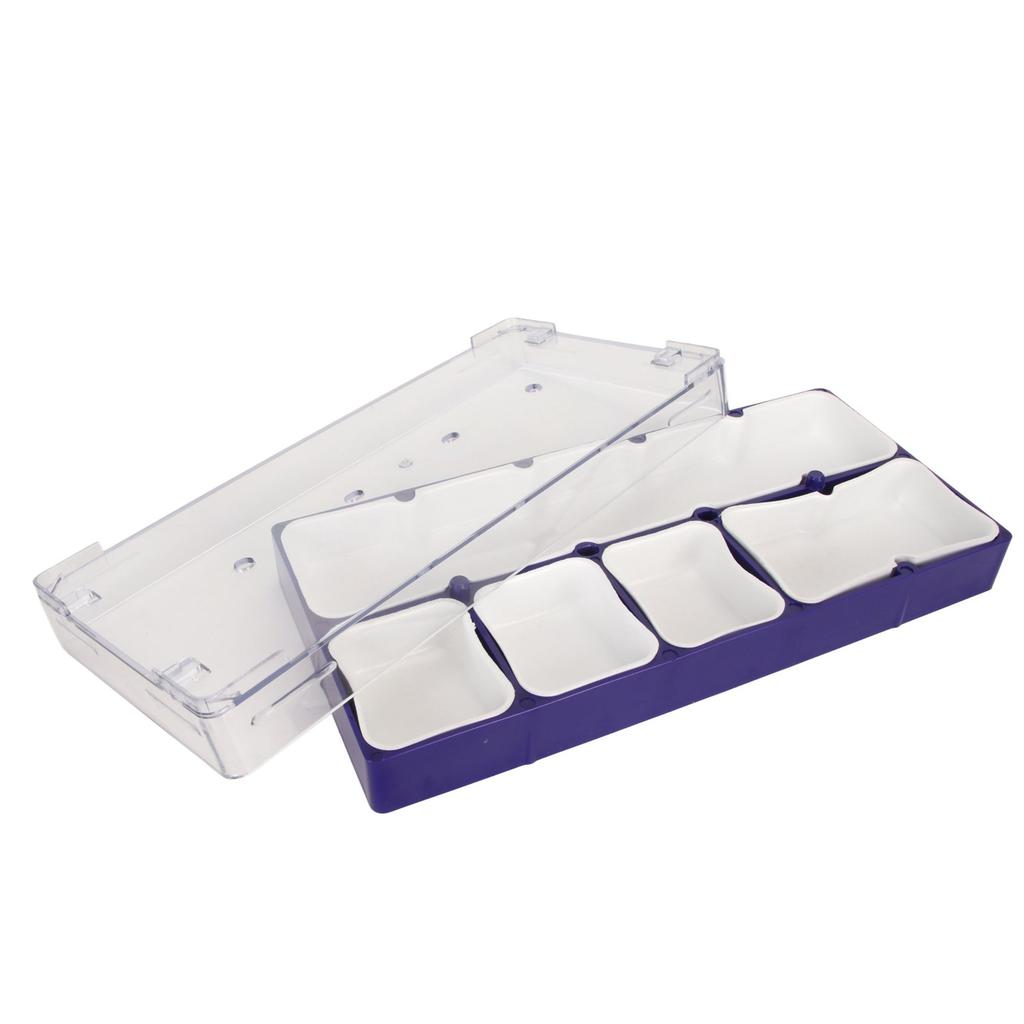 Watch Parts Storage Box Portable Stackable 5 Compartments Watches Movement Parts Box for Screws Hardware Accessories