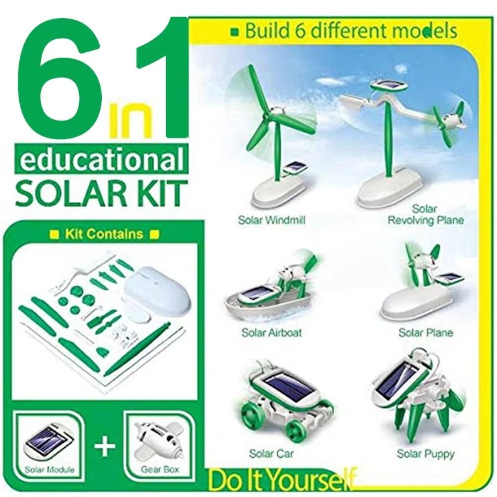 Plane Boat Assembling Ship Fan Renewable Energy Science Toy Solar Panels Solar Power Robot  Lab DIY