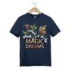 Magic Dreams Floral T-Shirt Unisex Butterfly Embroidered Style Boho Nature Tee