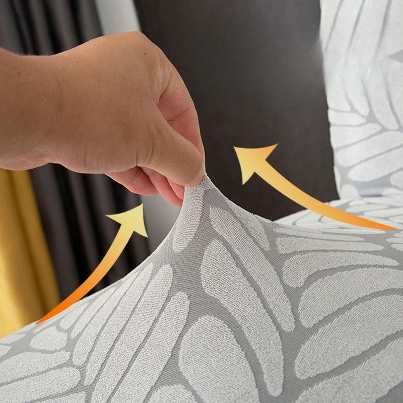 Чехол для стула Lanya Leaf Jacquard Four Seasons All Inclusive Home Integrated Backrest Dining Chair Cover Elastic Chair Cover