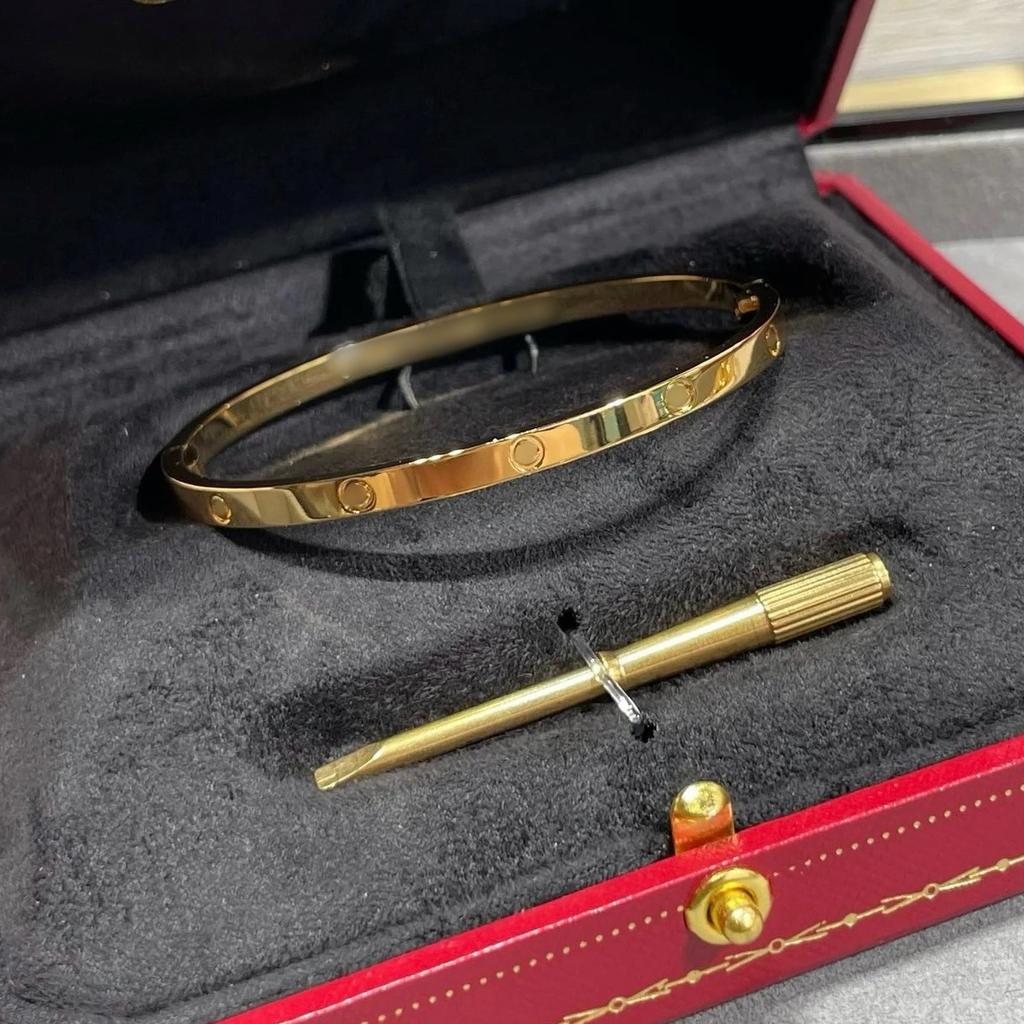 V Gold CNC Высокая Версия Браслет Любовь Узкая Средняя Широкая Версия Новый Женский Толстый Покрытый 18K Розовым Золотом Браслет для Пары