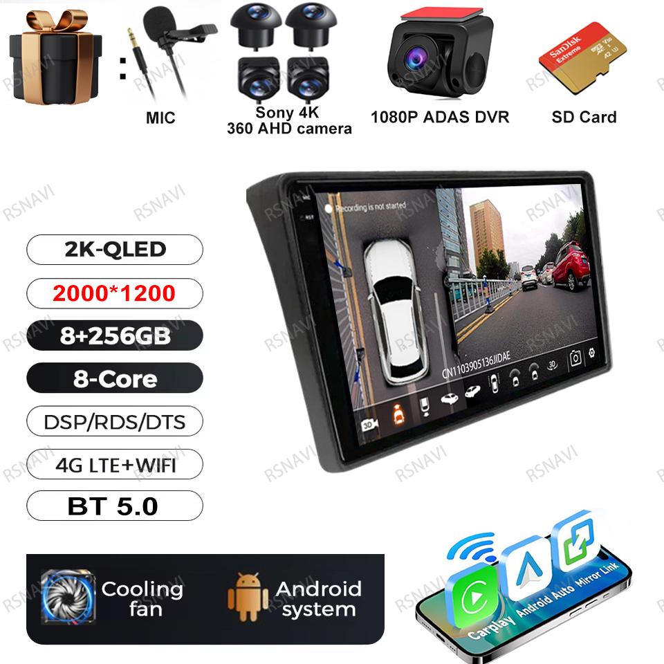 Автомагнитола Android 16 для Fiat Ducato Peugeot Boxer Citroen Jumper 2 2005-2022 Qualcomm Головное устройство 5G WIFI Стерео 4G LTE GPS DVD