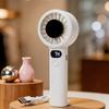 USB Rechargeable Electric Hand Fan with LED Display Highspeed Cooling Fan  Outdoor Travel