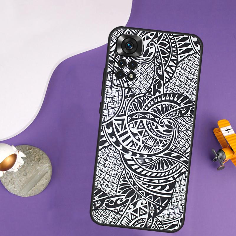 Maori Tribal Samoan Polynesian Case For Xiaomi Redmi Note 13 Pro 14 12 9 10 11 Pro 10S 11S 12S Redmi 10C 13C 14C 12C Cover
