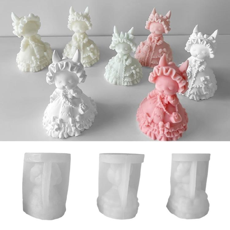 3D Свеча-Кролик Софи Силиконовая Форма Ручная Работа Настольные Украшения Гипсовая Форма